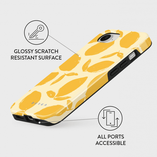 Burga iPhone 16e/17e Suojakuori Tough Lemon Tart