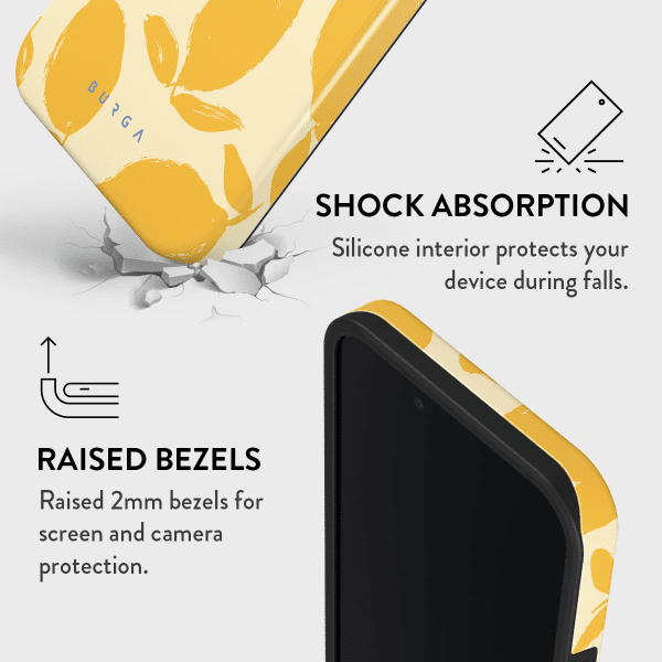 Burga iPhone 16e/17e Suojakuori Tough Lemon Tart