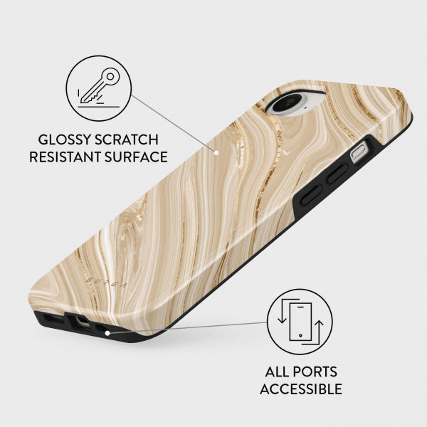 Burgan iPhone 16e/iPhone 17e Tough Full Glam -suojakuoret