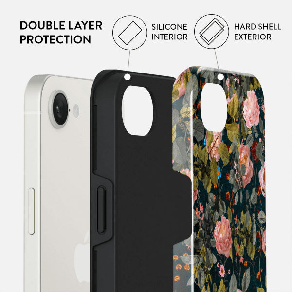 Burga iPhone 16e/iPhone 17e Suojakuori Tough Bloomy Garden