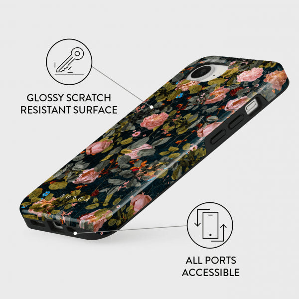 Burga iPhone 16e/iPhone 17e Suojakuori Tough Bloomy Garden