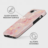 Burga iPhone 16e/iPhone 17e Tough Golden Coral -suojakuori