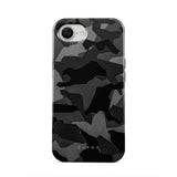 Burga iPhone 16e/iPhone 17e Suojakuori Tough Night Black Camo