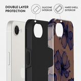 Burga iPhone 16e/iPhone 17e Tough Velvet Night -suojakuori