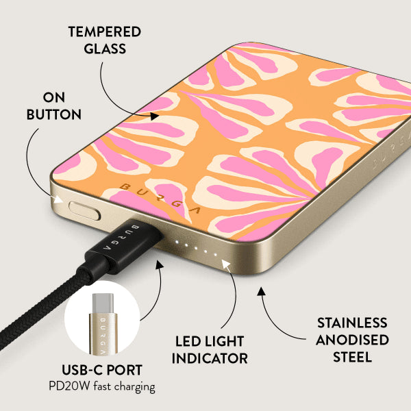 Burga Powerbank MagSafe 5000 mAh Aloha Kulta