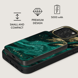 Burga Powerbank MagSafe 5000 mAh Emerald Pool Harmaa