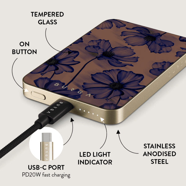 Burga Powerbank MagSafe 5000 mAh Velvet Night Kulta