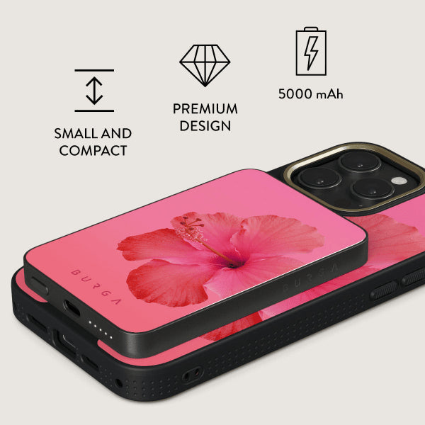 Burga Powerbank MagSafe 5000 mAh Island Girl Harmaa