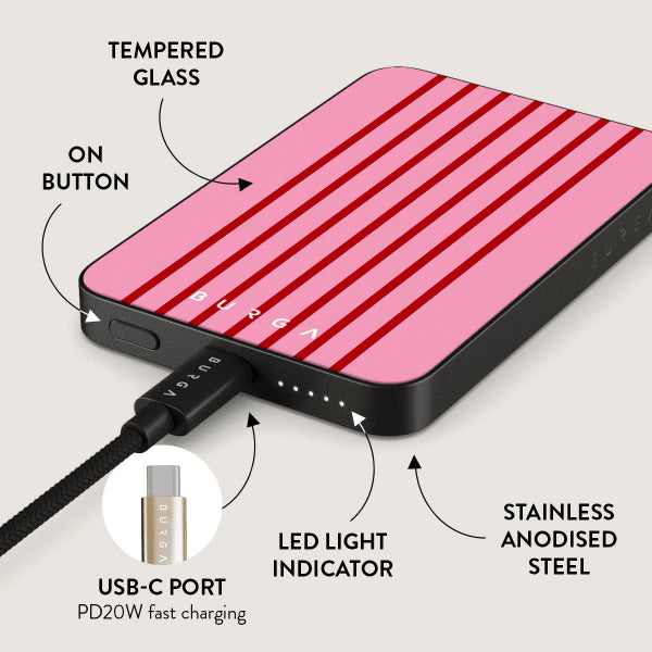 Burga Powerbank MagSafe 5000 mAh Favorite Bikini Harmaa