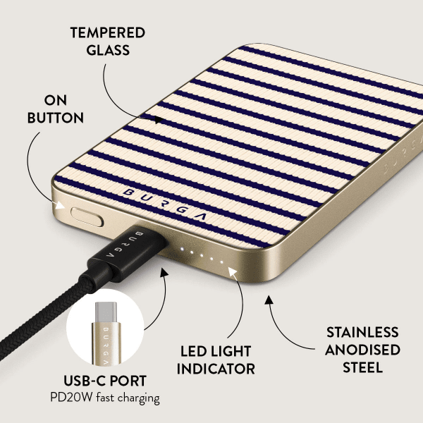 Burga Powerbank MagSafe 5000 mAh Old Money Kulta
