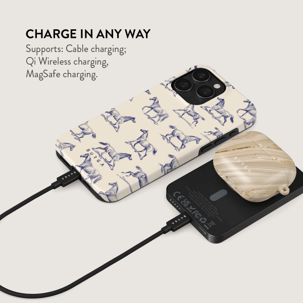 Burga Powerbank MagSafe 5000 mAh Derby Race Harmaa