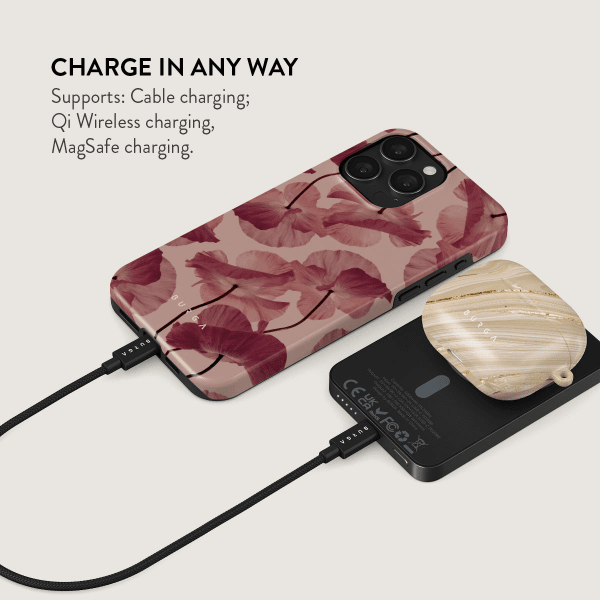 Burga Powerbank MagSafe 5000 mAh Tender Kiss Harmaa