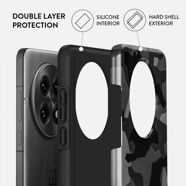 Burga OnePlus 13 Suojakuori Tough Night Black Camo