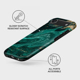 Burga iPhone Air -kuori, Tough MagSafe, Emerald Pool