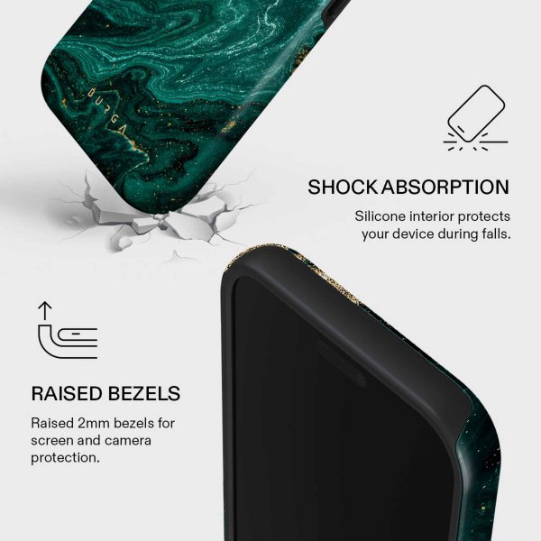 Burga iPhone 17 Pro Max kuoret Tough MagSafe Emerald Pool