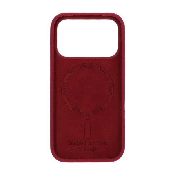 Rvelon iPhone 17 Pro Max Silikonikuori MagSafe Punainen