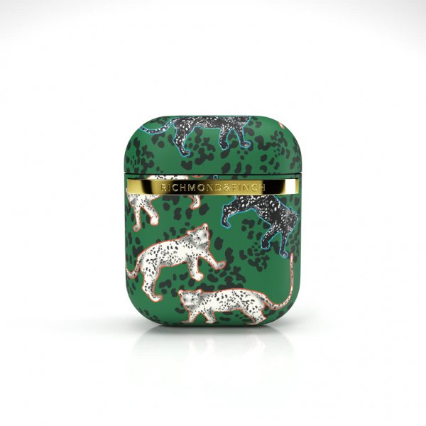 Richmond & Finch AirPods (1/2) Suojakuori Green Leopard