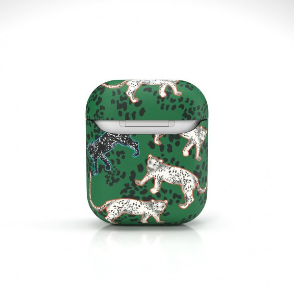 Richmond & Finch AirPods (1/2) Suojakuori Green Leopard