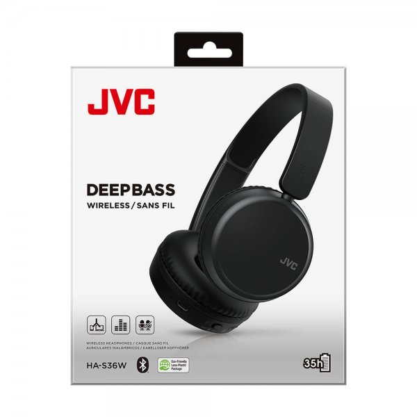 JVC On-Ear BT HA-S36W -kuulokkeet, musta