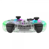 Deltaco Gaming Langaton Ohjain Nintendo Switchille Läpinäkyvä RGB