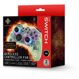 Deltaco Gaming Langaton Ohjain Nintendo Switchille Läpinäkyvä RGB