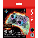 Deltaco Gaming Langaton Ohjain Nintendo Switchille Läpinäkyvä RGB