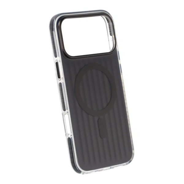 iPhone 17 Pro Max Kuori Korrugoitu MagSafe Musta