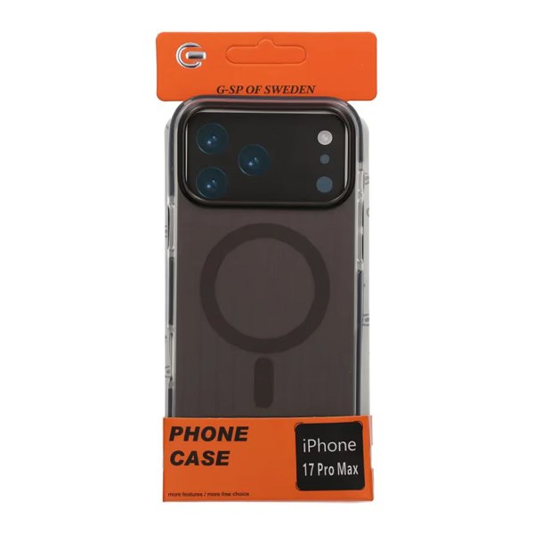 iPhone 17 Pro Max Kuori Korrugoitu MagSafe Musta