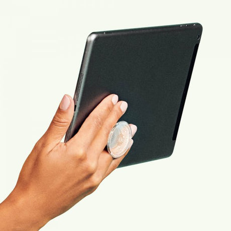 Popsockets PopGrip Clear Glitter Silver