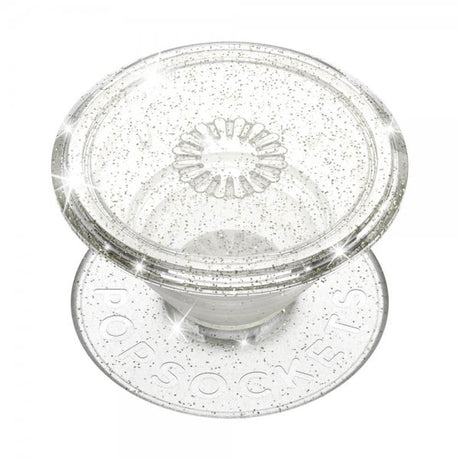 Popsockets PopGrip Clear Glitter Silver