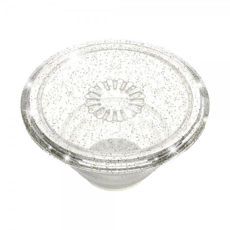 Popsockets PopGrip Clear Glitter Silver