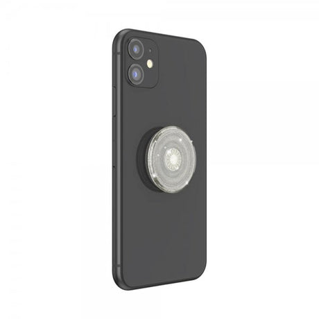 Popsockets PopGrip Clear Glitter Silver
