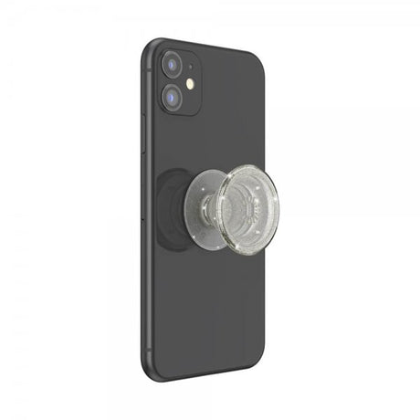 Popsockets PopGrip Clear Glitter Silver