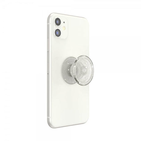 Popsockets PopGrip Clear Glitter Silver