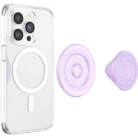 Popsockets PopGrip MagSafelle, opaalinhohtoinen, läpinäkyvä