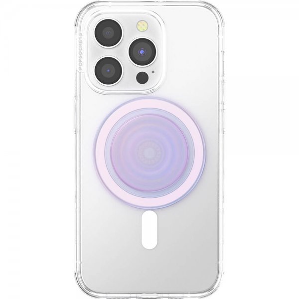 Popsockets PopGrip MagSafelle, opaalinhohtoinen, läpinäkyvä