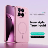 ABEEL Xiaomi 17T Pro Kuori Silikoni MagSafe Vaaleanpunainen