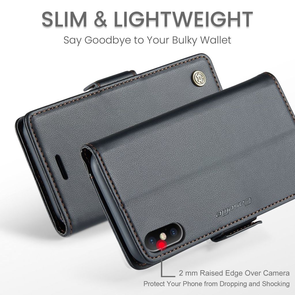 CaseMe iPhone Xs Max Kotelo 023 Series Musta