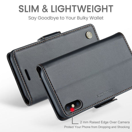 CaseMe iPhone Xs Max Kotelo 023 Series Musta