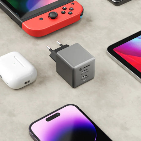 Alogic Laturi Dual USB-C Rapid Power 45W Cube GaN Harmaa
