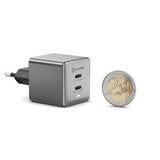 Alogic Laturi Dual USB-C Rapid Power 45W Cube GaN Harmaa