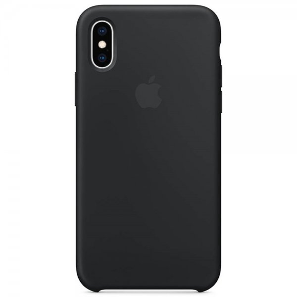 Apple Original iPhone X/Xs Silikonikotelo Musta