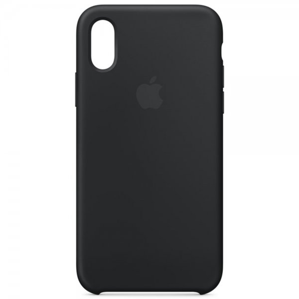 Apple Original iPhone X/Xs Silikonikotelo Musta