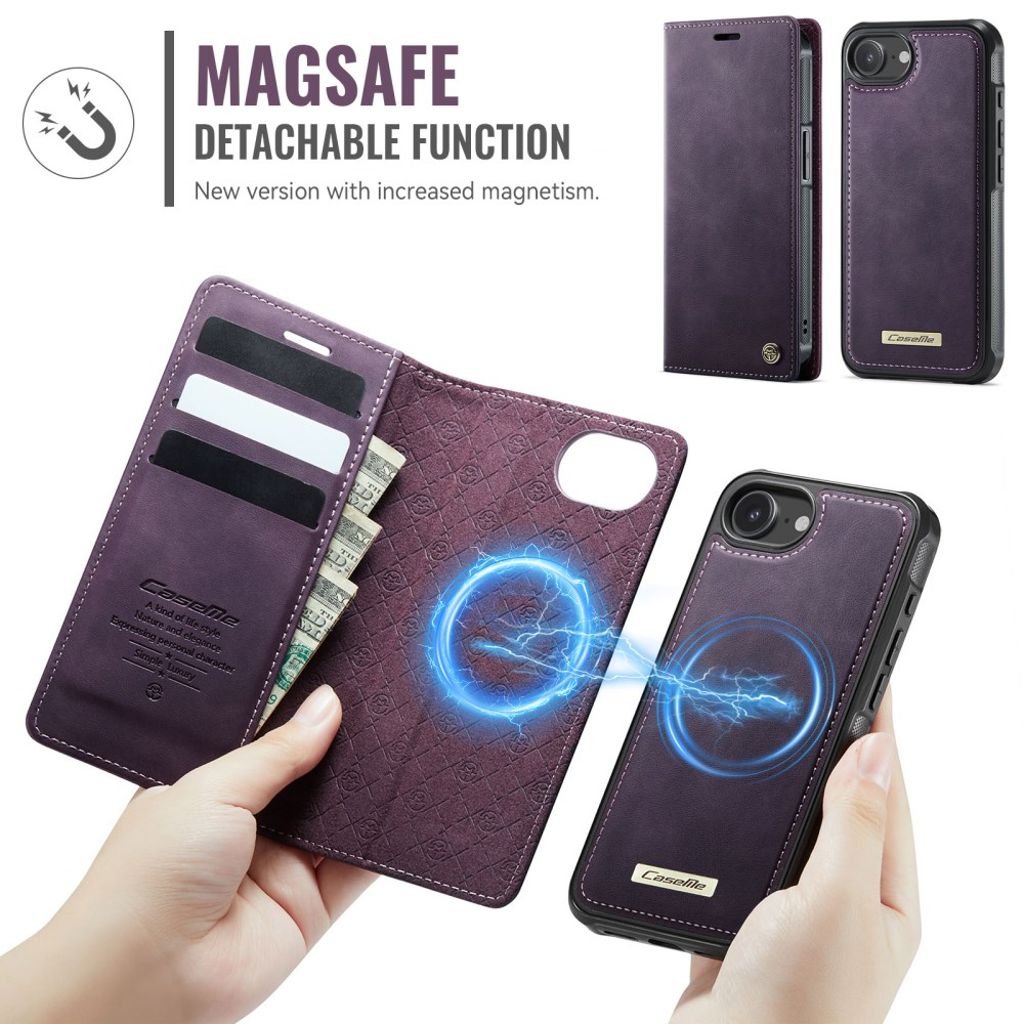 CaseMe iPhone 16e/iPhone 17e Kotelo C49 Series Violetti