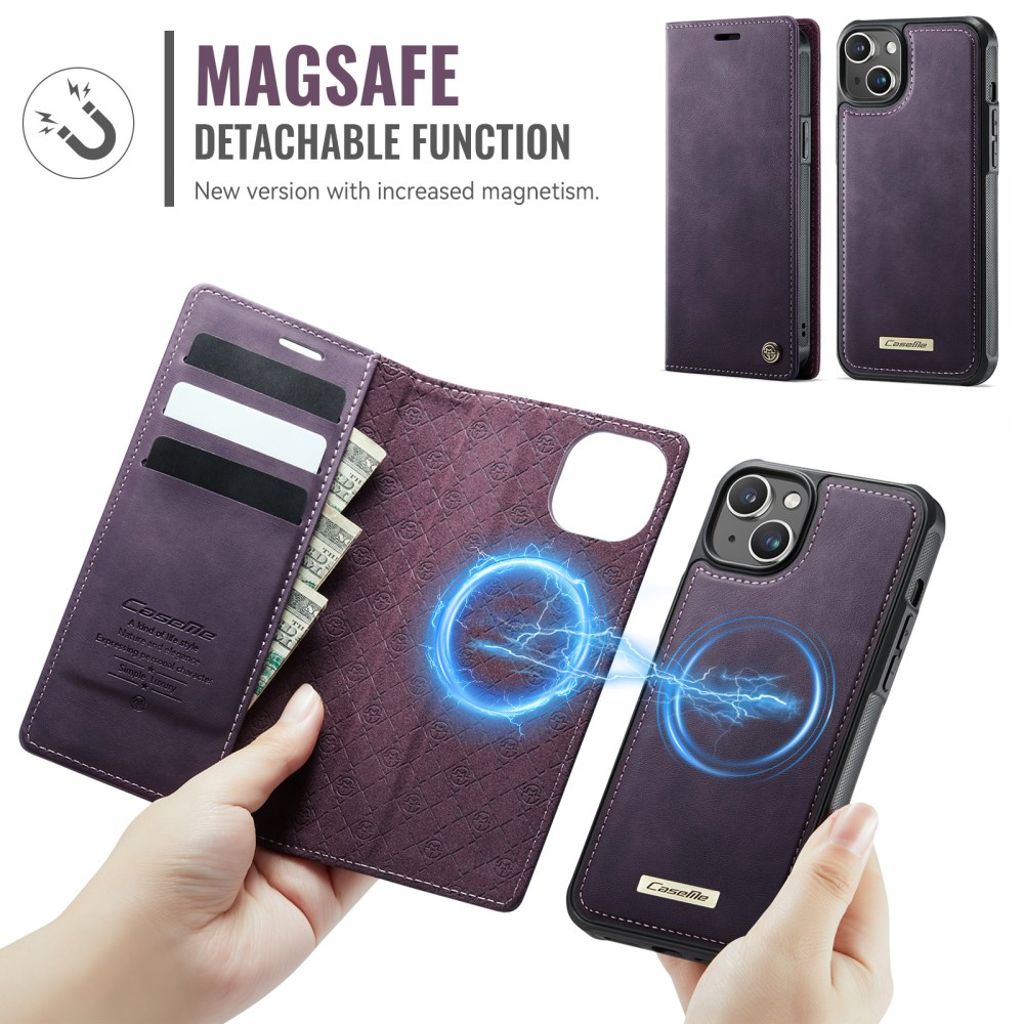 CaseMe iPhone 15 Kotelo C49 Series Violetti