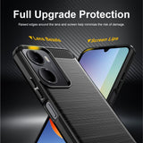 Xiaomi Redmi A7 Pro Kuori Harjattu Hiilikalvotekstuuri Musta