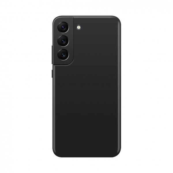 Xqisit Samsung Galaxy S22 Plus silikonisuojakuori, musta