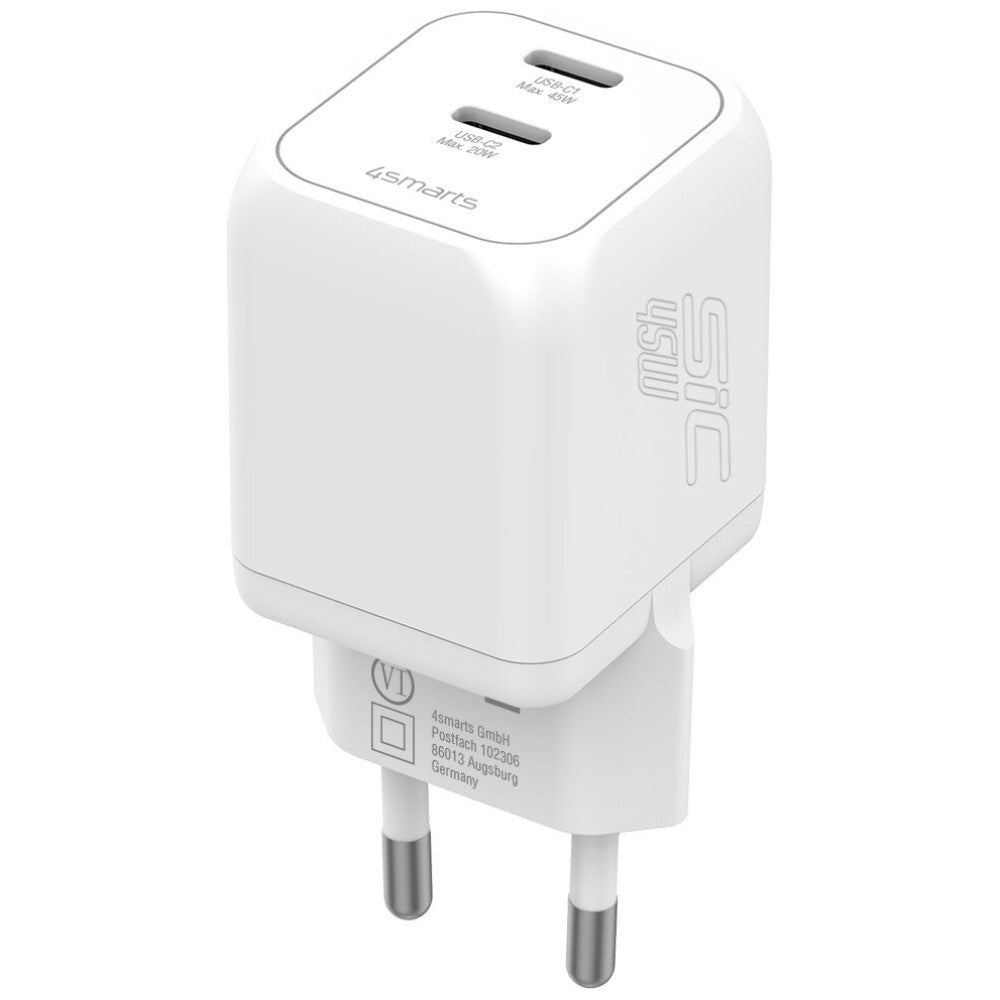 4smarts Seinäladdari PDPlug SiC 45W 2xUSB-C