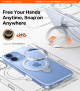 Torras iPhone 17 Kuori Ostand Q3 Spin Kirkas
