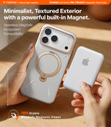 Torras iPhone 17 Pro Kuori Ostand Q3 Vegskin Pearl Gray